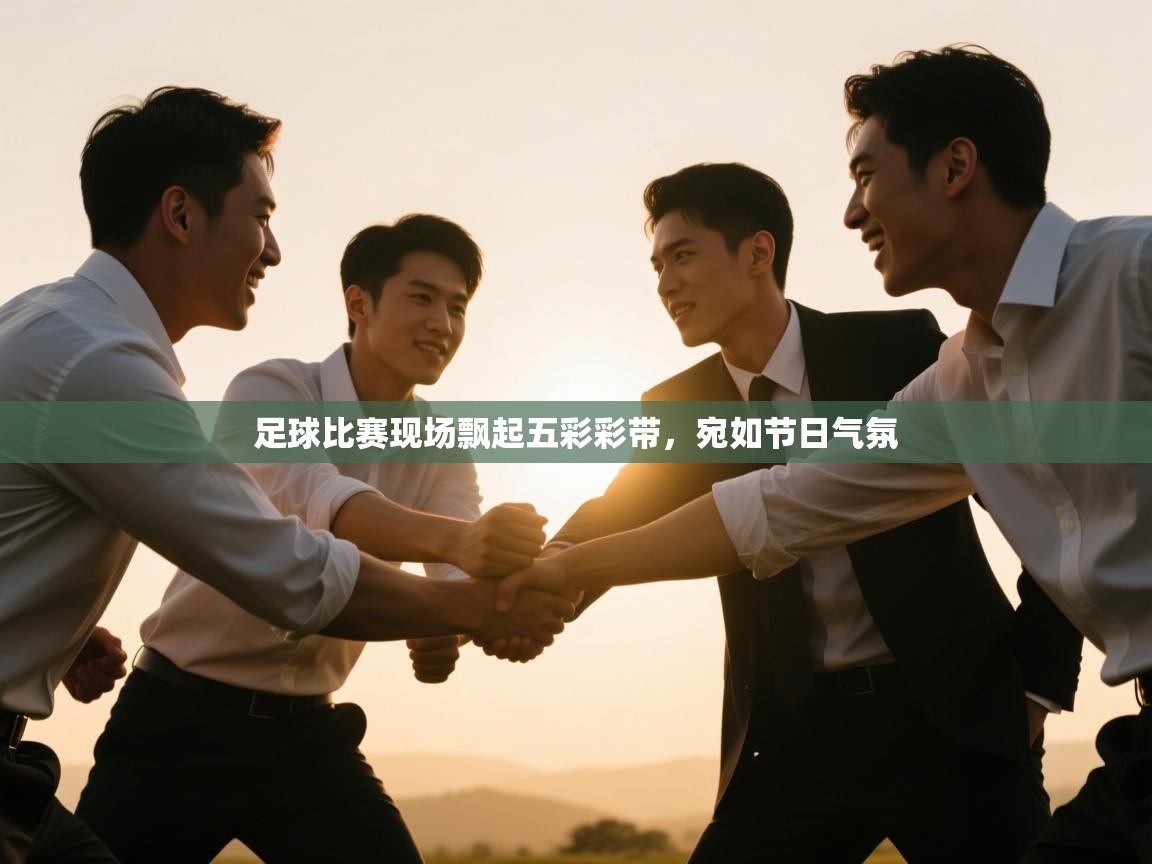 足球比赛现场飘起五彩彩带，宛如节日气氛  第1张