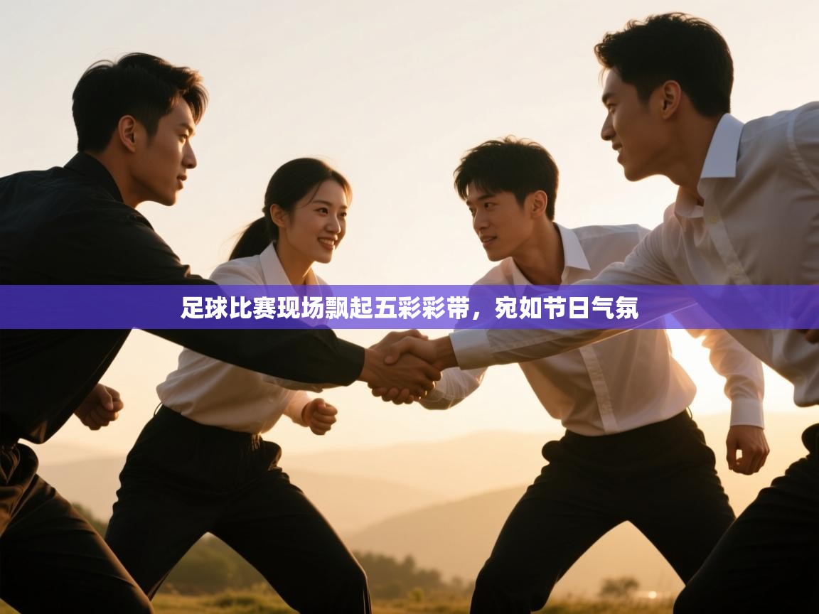 足球比赛现场飘起五彩彩带，宛如节日气氛  第2张